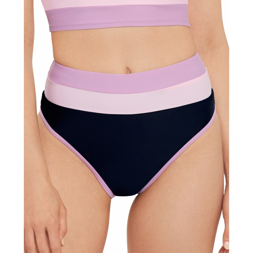 Salt + Cove Juniors' Colorblocked High-Waist Bikini Bottoms Black Size L 11423